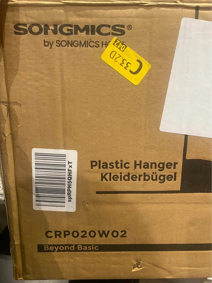 50 White + Gray Plastic Adult Sized Hangers - photo 2