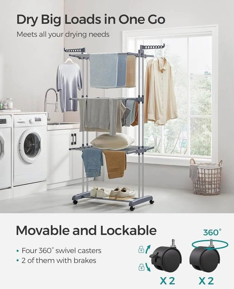 BRAND new SONGMICS 4-Tier Clothes Drying Rack – UNASSEMBLED - photo 5
