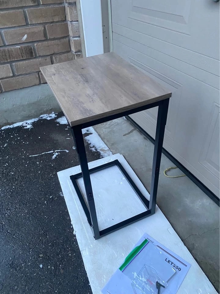 C-Shaped End Table – Stylish, Space-Saving & Versatile! *UNASSEM - photo 2