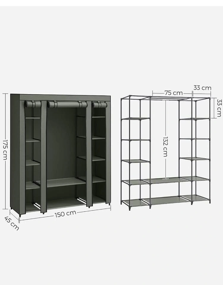 Portable Wardrobe Clothes Organizer Sage Green - Songmics - photo 4