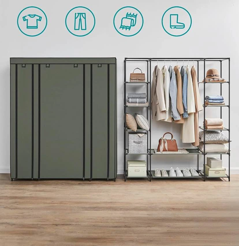 Portable Wardrobe Clothes Organizer Sage Green - Songmics - photo 5