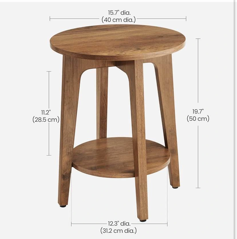 Brand New VASAGLE MAEZO 2-Tier Side Table - UNASSEMBLED - photo 2