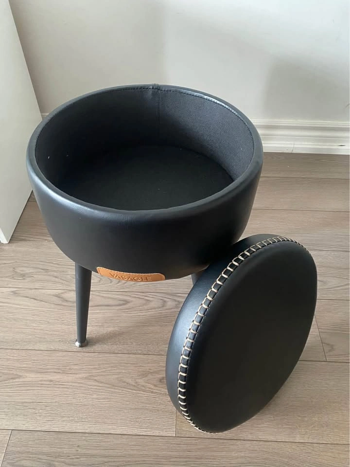 Black Vanity Stool | Brand New | Storage Ottoman - photo 2