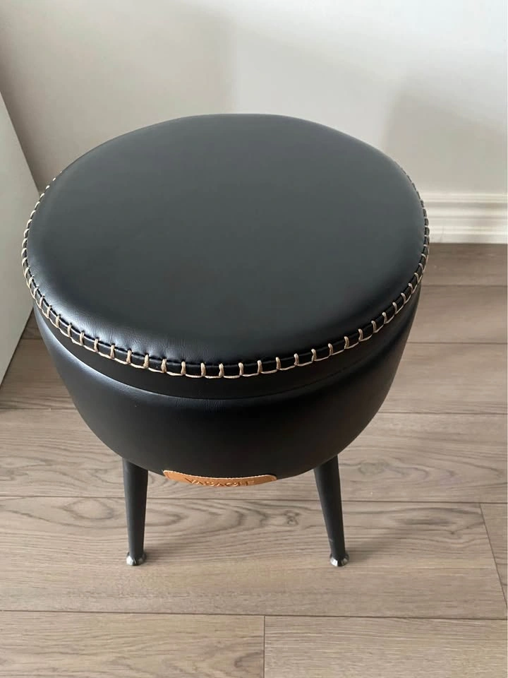 Black Vanity Stool | Brand New | Storage Ottoman - photo 4