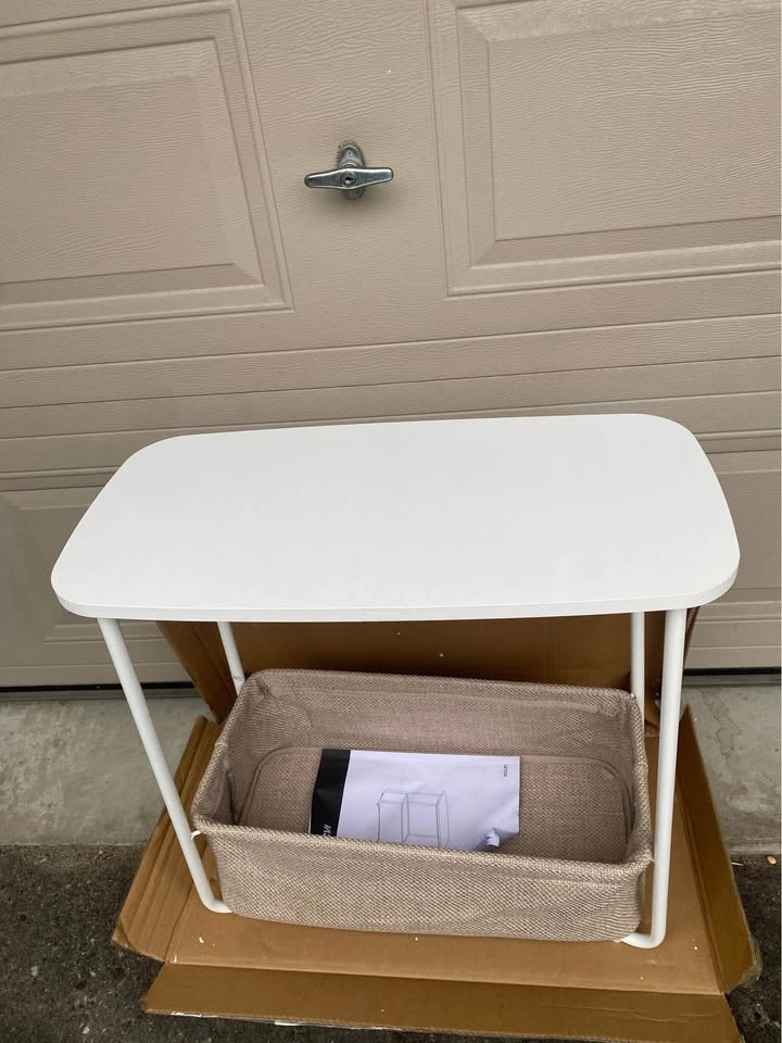 Side Table with Storage Basket | Brand New - photo 3