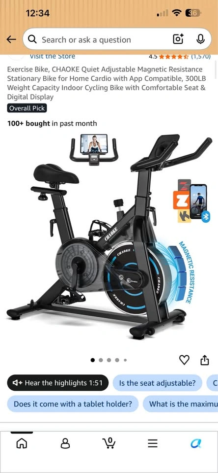 Stationary exercise bike - photo 2