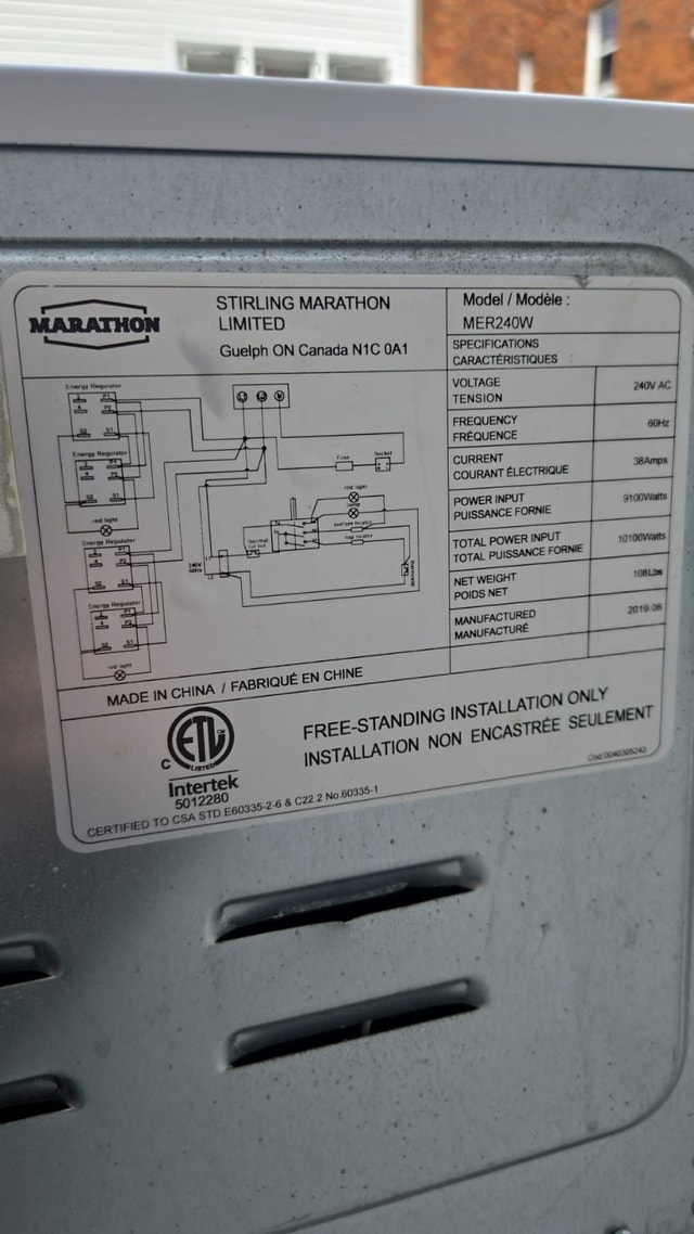 Stirling Marathon Electric Range - photo 4