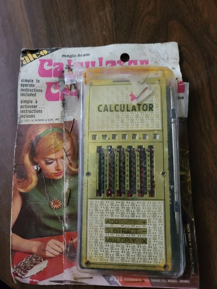 Rare 50 year old non-electronic Manual Calculator (Collectible)
