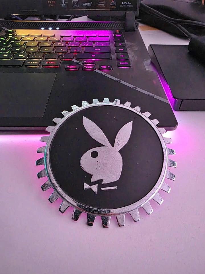 Vintage Playboy Bunny Metal Car Grille Emblem / Badge
