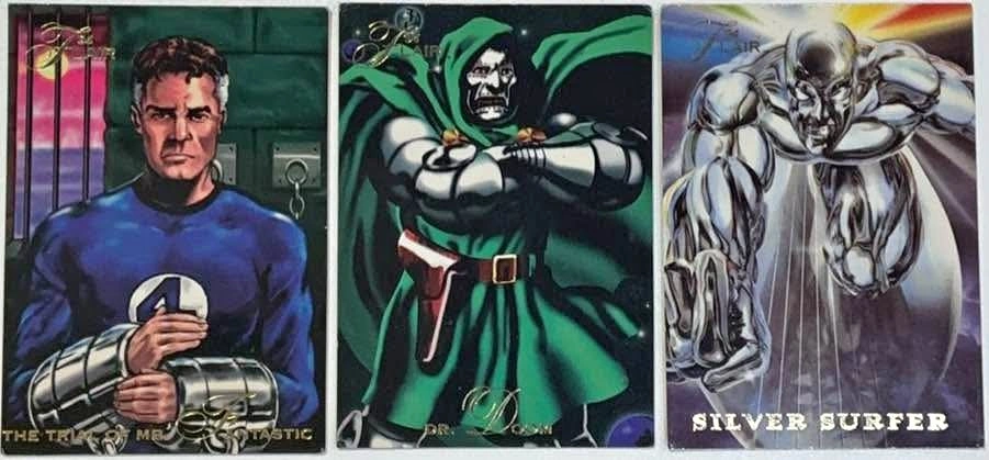 Original 1994 Flair MR. FANTASTIC, DR. DOOM, SILVER SURFER Cards
