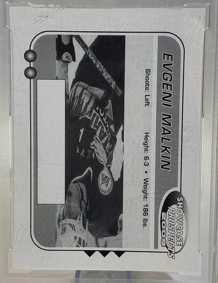 2006 Showcase Prospects Evgeni Malkin Rookie GMA Graded 10 Card - photo 2