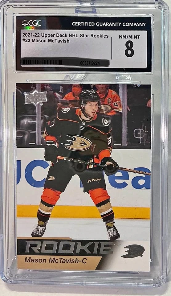 2021-22 U.D. CGC Graded 8 MASON McTAVISH Rookie Card #23