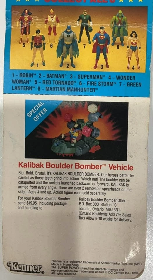 VINTAGE Super Powers Collection Card-Backed BATMAN Figure [Kenne - photo 5
