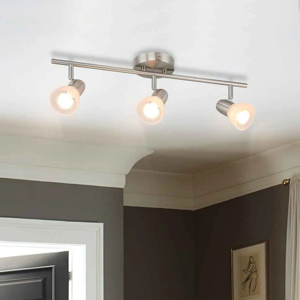 BRAND NEW XiNBEi Lighting 3 Light Brushed Nickel Track Light