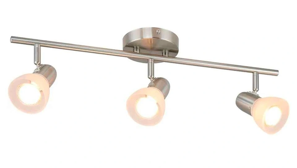 BRAND NEW XiNBEi Lighting 3 Light Brushed Nickel Track Light - photo 2