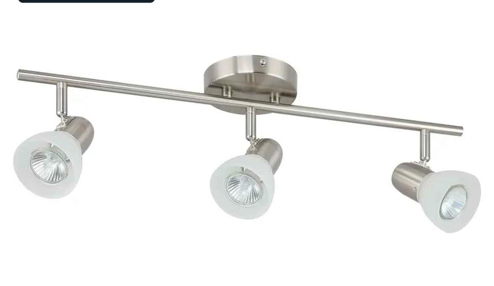 BRAND NEW XiNBEi Lighting 3 Light Brushed Nickel Track Light - photo 3