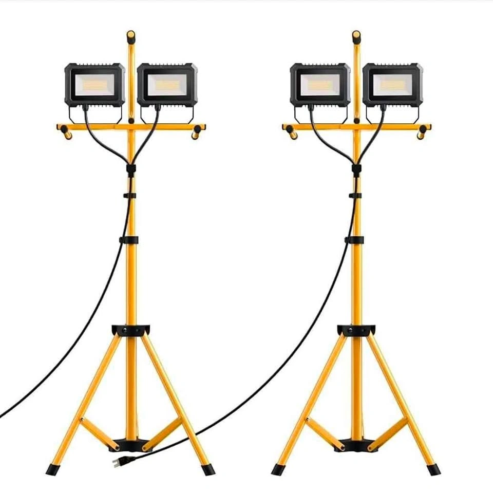 Set of Two JC-LGL 200W 23000 Lumen LED Work Lights with Stand