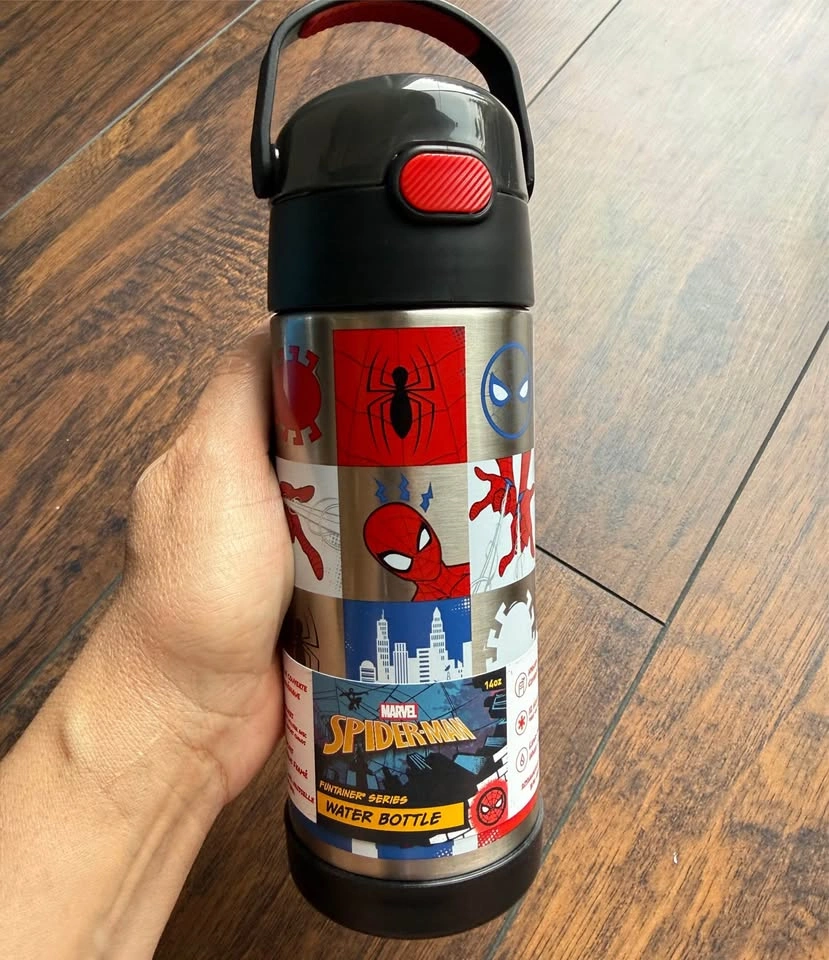 NEW Thermos Funtainer Marvel Spider-Man Water Bottle - photo 2