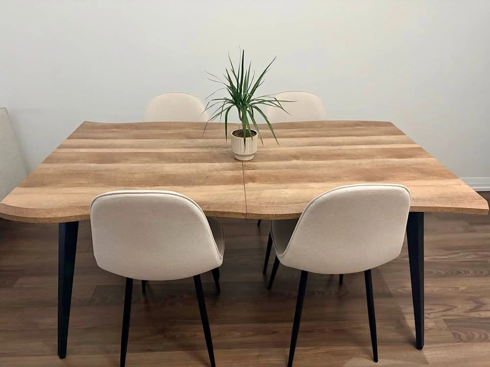 Rectangle dining table with chairs