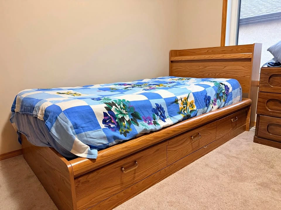 Twin Captain’s Bed Frame with Storage Drawers