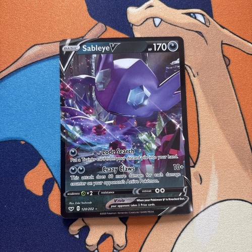 Sableye V 120/202 Sword & Shield - Ultra Rare Foil Pokemon Card