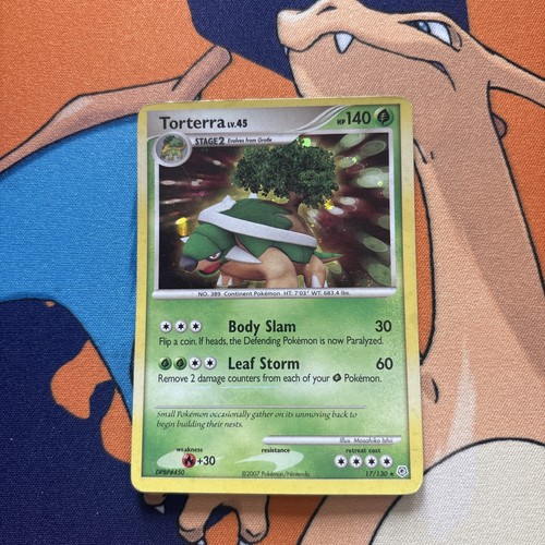 Torterra - 17/130 - Holo Rare MP, English Pokemon Diamond and Pe