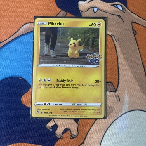 Pokemon TCG - 2022 Pokemon GO Pikachu - 27/78 Common NM - photo 3