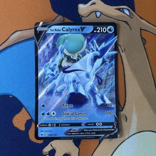 Ice Rider Calyrex V 045/198 Swsh06: Chilling Reign Holo NM