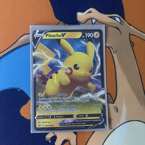 Pikachu V SWSH061 SWSH: Sword & Shield Promo Cards Holo NM - photo 3