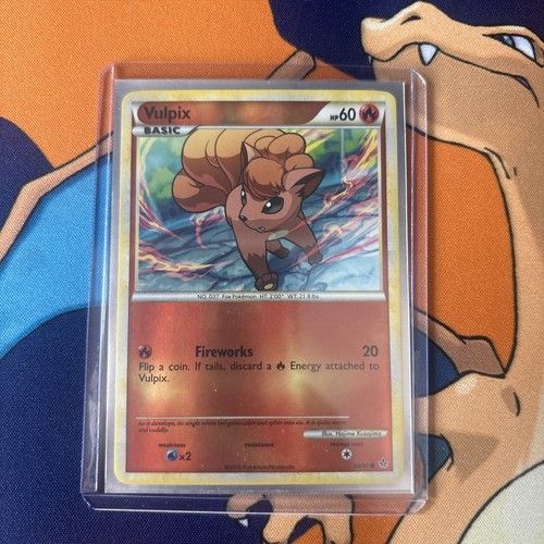 Vulpix 68/95 Common HGSS Unleashed Pokemon Reverse Holo NM - photo 3