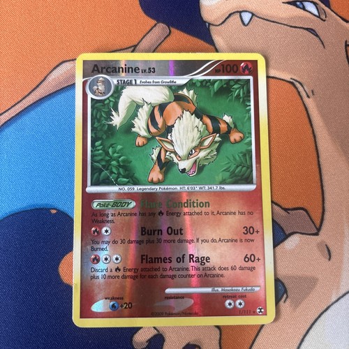 Arcanine 1/111 Rising Rivals Reverse Holo Pokemon TCG Card 2009