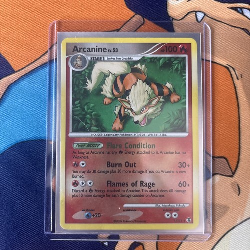 Arcanine 1/111 Rising Rivals Reverse Holo Pokemon TCG Card 2009 - photo 3