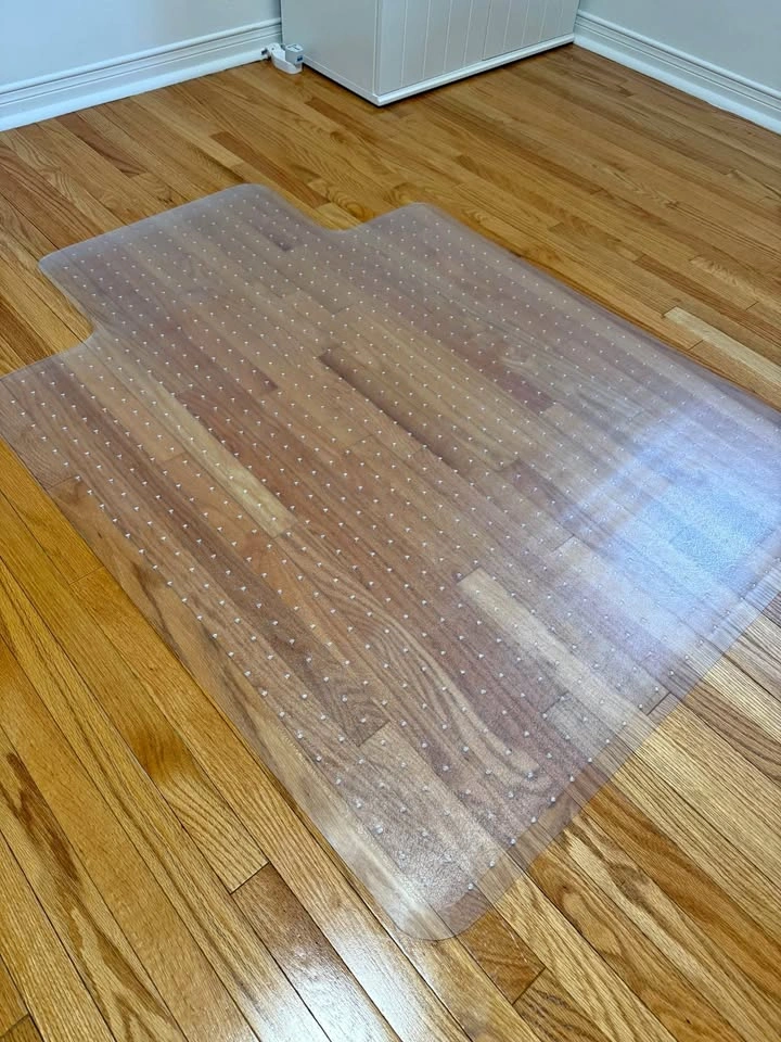 Clear Plastic Studded Office Chair Mat - New & Never Used