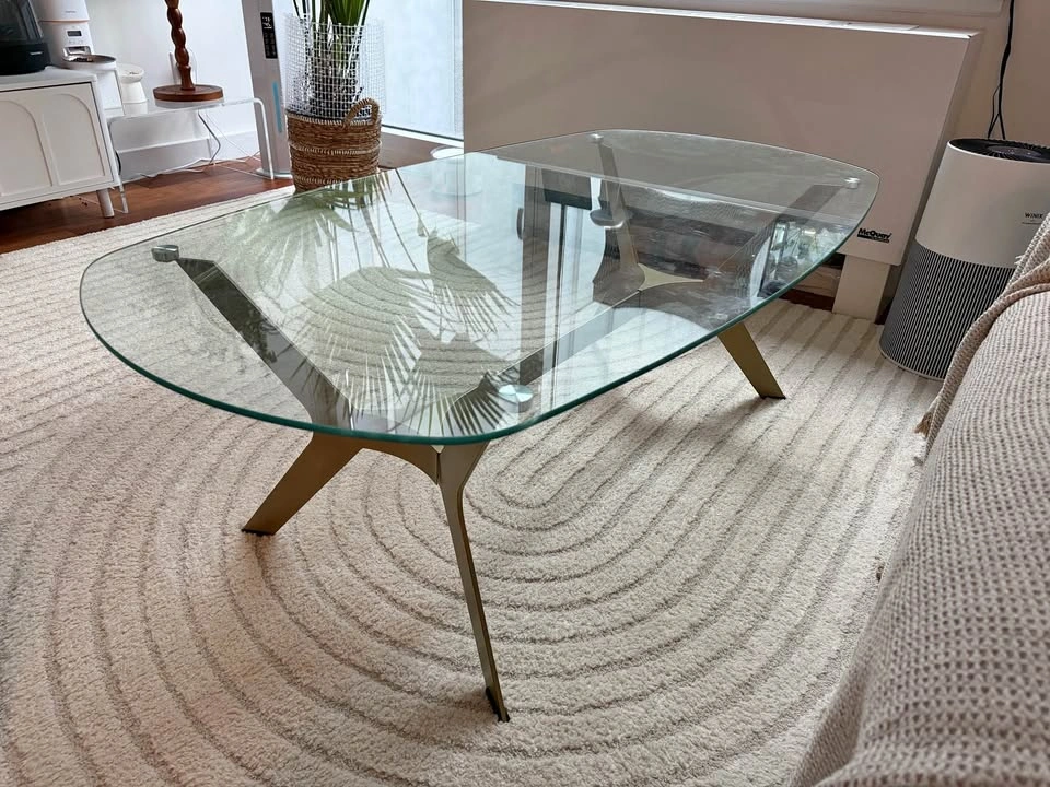 Crate & Barrel Elke Brass Style Coffee Table