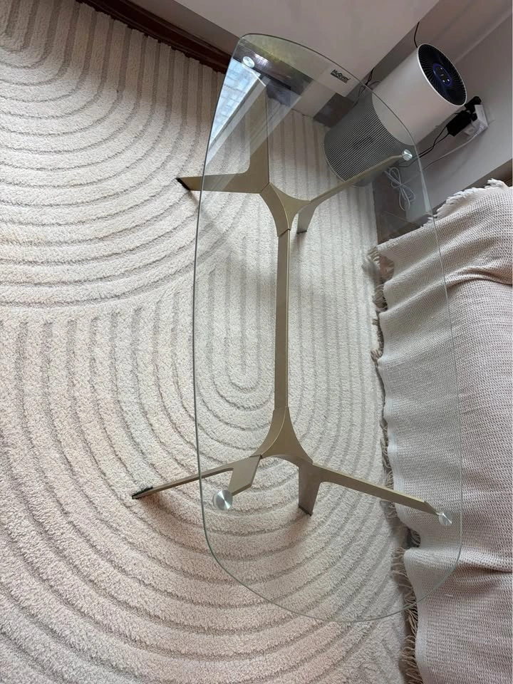 Crate & Barrel Elke Brass Style Coffee Table - photo 3