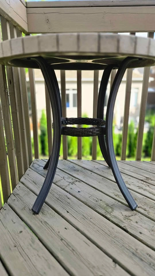 Round Mosaic Stone Top Outdoor Side Table - photo 5
