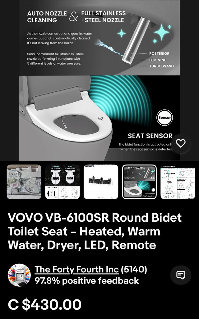 VOVO Bidet Toilet Seat - photo 5