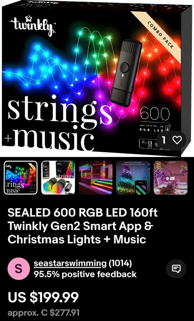 Twinkly Gen2 600 LED Lights thumbnail