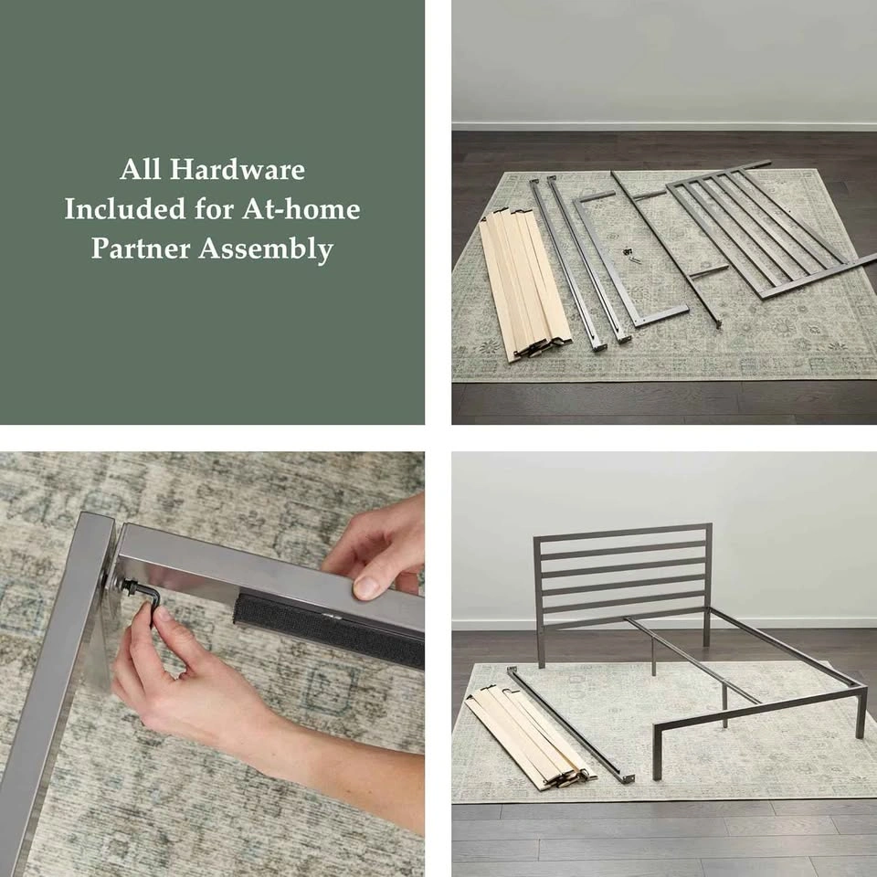 Edenbrook Cassidy Twin Metal Platform Bed Frame with Headboard - photo 3