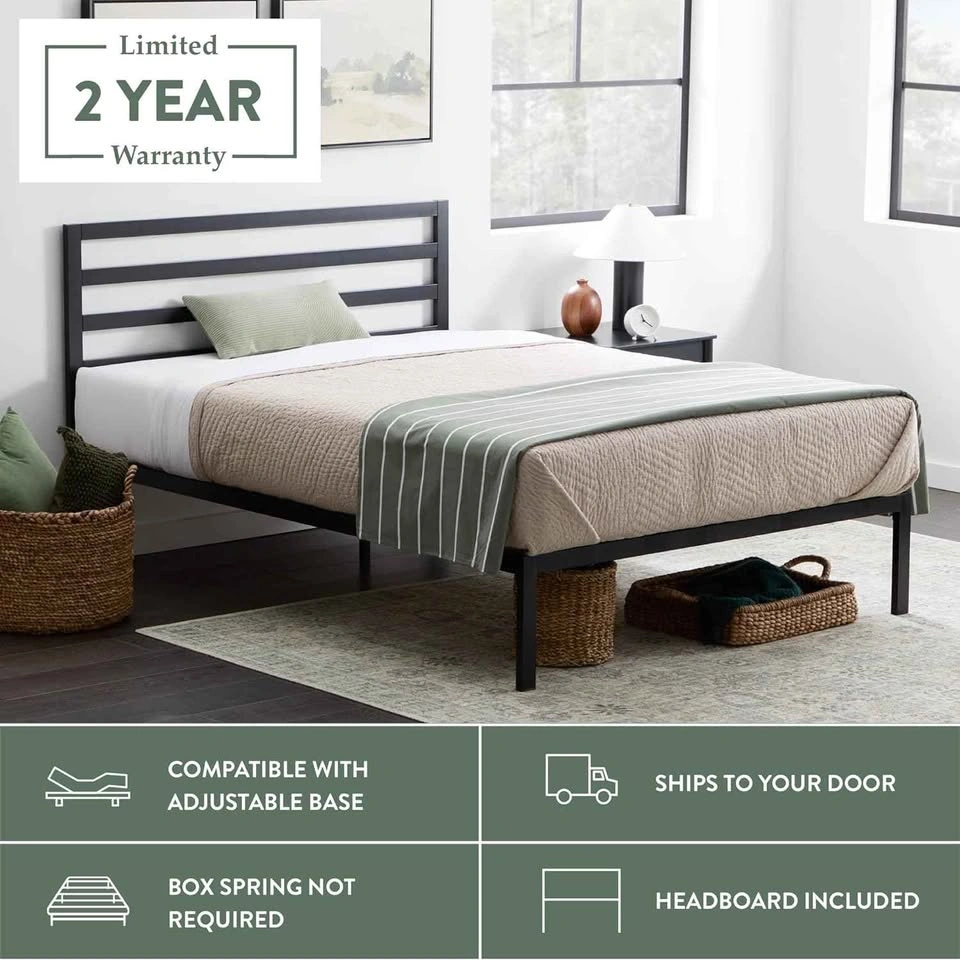 Edenbrook Cassidy Twin Metal Platform Bed Frame with Headboard - photo 4
