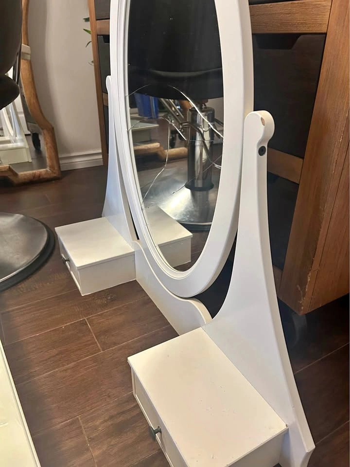 IKEA HEMNES Vanity / Dressing Table with Mirror – White