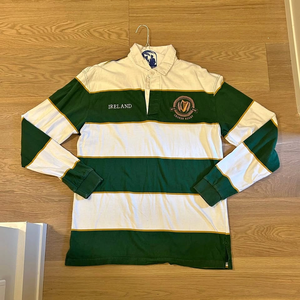 Croker Ireland Rugby Long Sleeve Polo Shirt