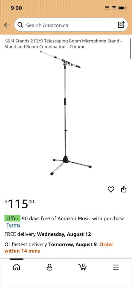 Mic stand - telescoping boom floor - photo 5
