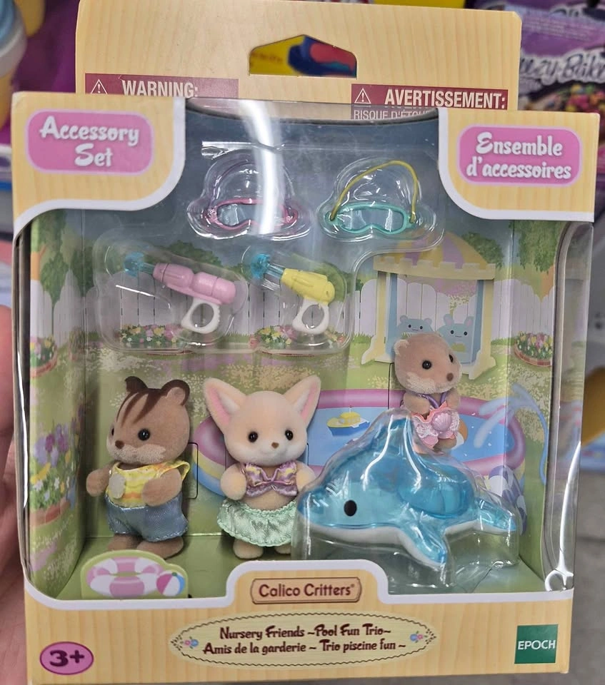 Brand New Calico Critters Nursery Friends Pool Fun Trio