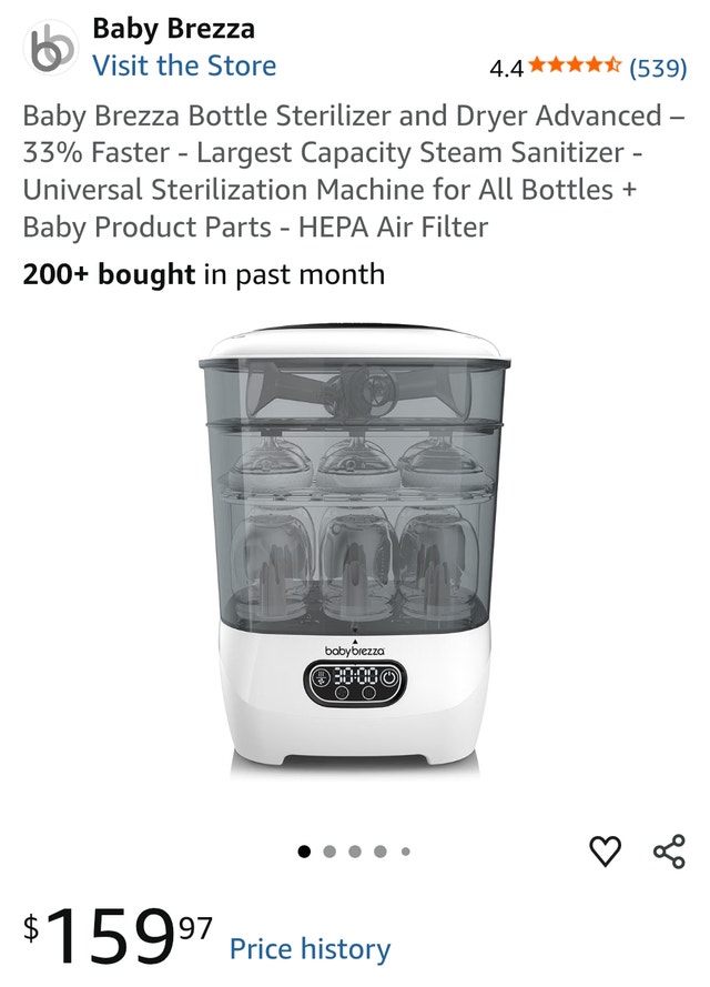 Baby Brezza One Step Sterilizer Dryer Advanced