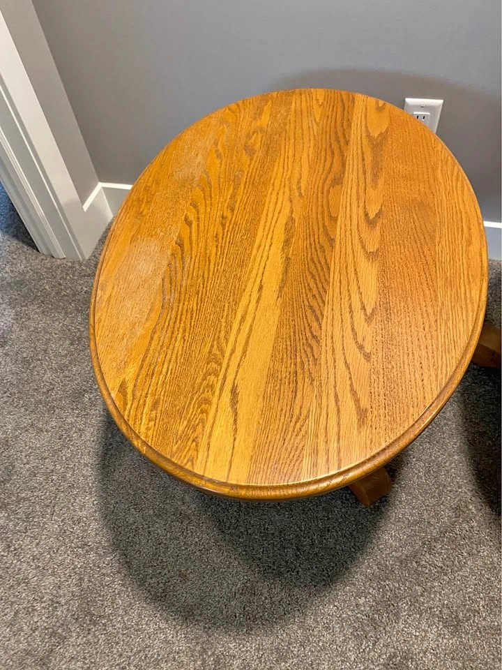 Solid oak end tables