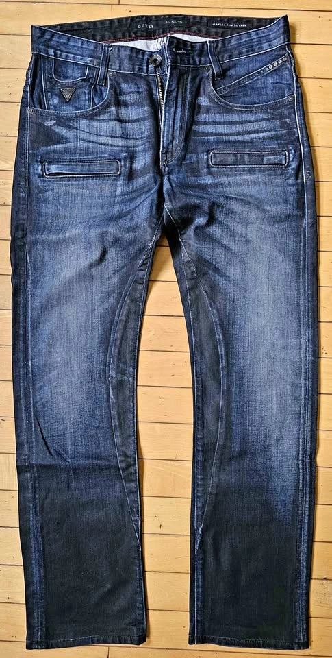 Guess Los Angeles "Alameda" Moto Slim Tapered Men's Jeans - 31
