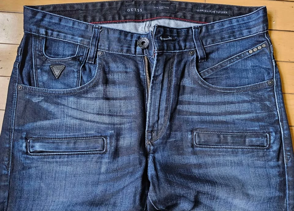 Guess Los Angeles "Alameda" Moto Slim Tapered Men's Jeans - 31 - photo 2