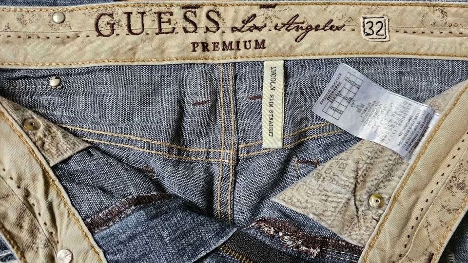Guess Premium "Lincoln Slim Straight" Men's Distressed Blue Jean - photo 4