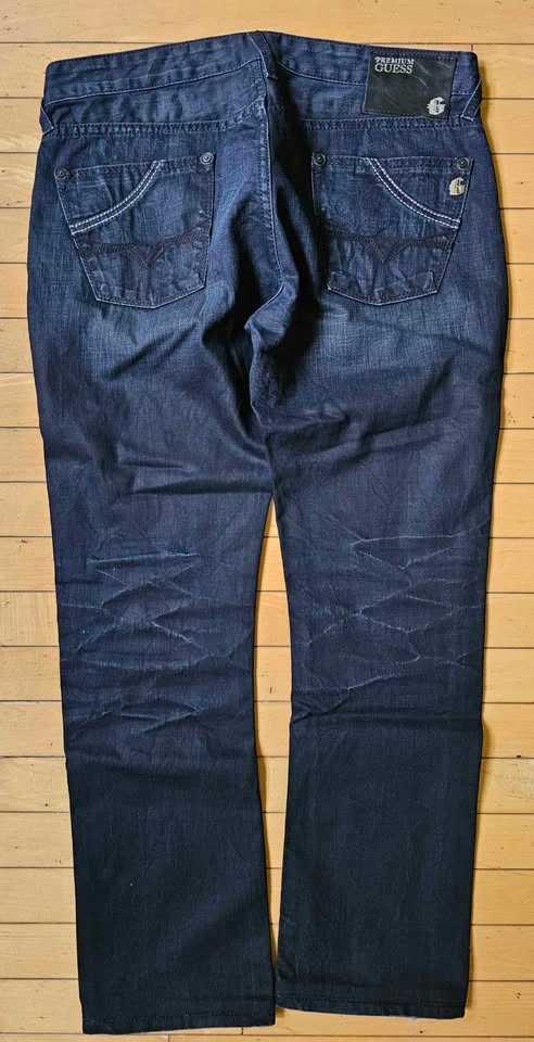 Guess Premium "Falcon Boot Cut" Men's Dark Wash Button Fly Jeans - photo 2
